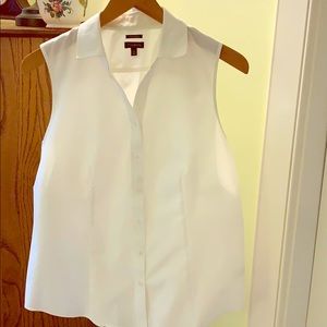 Talbots Perfect Shirt sleeveless white